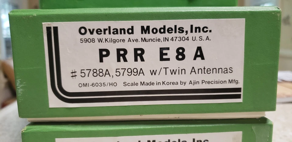 OMI Overland Brass PRR 5801 5-Stripe E-8A w/ANT AS-IS — photo 5